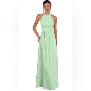 Elegant Strapless Light Green Dress